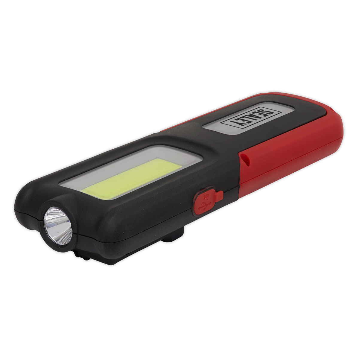 Sealey Rechargeable Inspection Light Lamp 5W COB 3W LED Power Bank Red LED318R