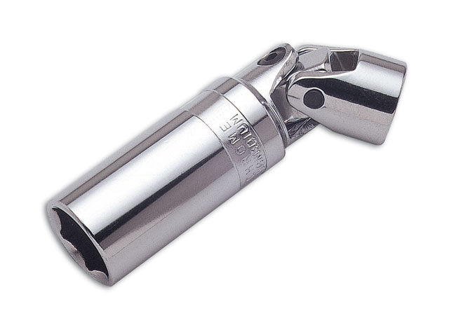 LASER 2657 Spark Plug Socket 16mm Spanner Size 3/8" Drive Universal Joint Steel