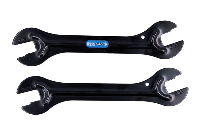 LASER 8171 LTR Hub Cone Spanner Set 2 Pieces For Bicycle Wheel Bearing 13-17mm