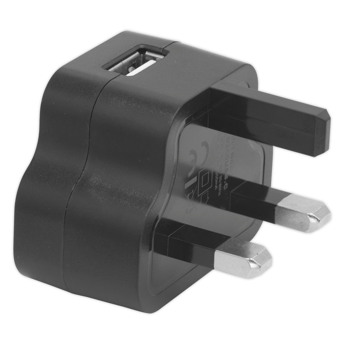 Sealey USB Mains Power Charger Black 5V 1A UK Socket Electrical LED360USB.C