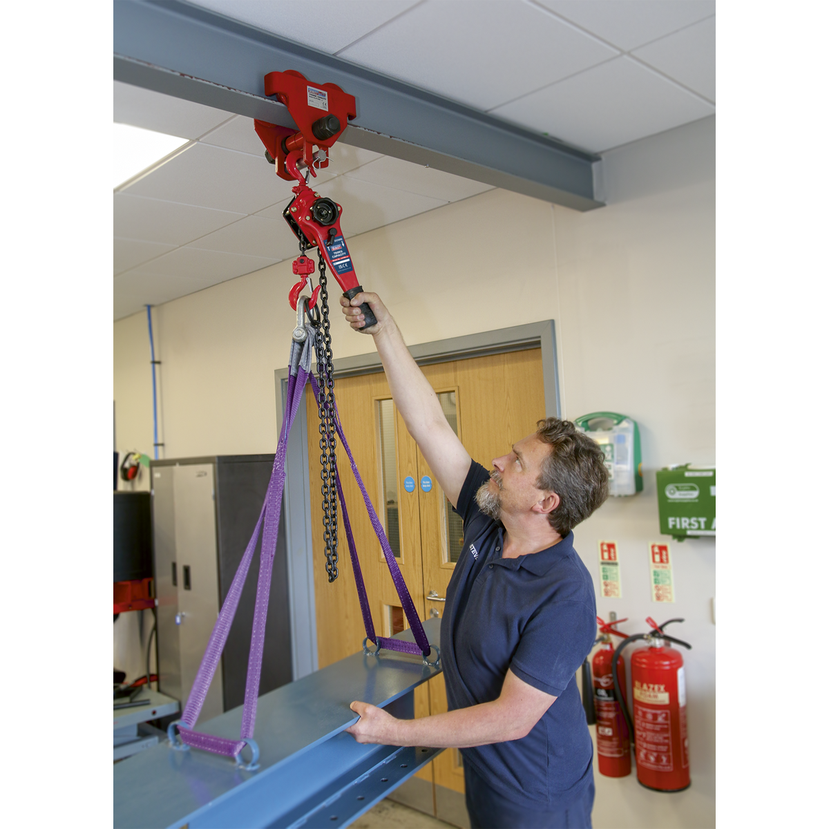 Sealey Lever Hoist Steel With Heavy Duty Brake & Alloy Steel Chain 750kg LH750