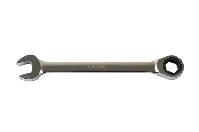 LASER 2681 Ratchet Ring Open-Ended Spanner 10mm Spanner Chrome Vanadium Steel