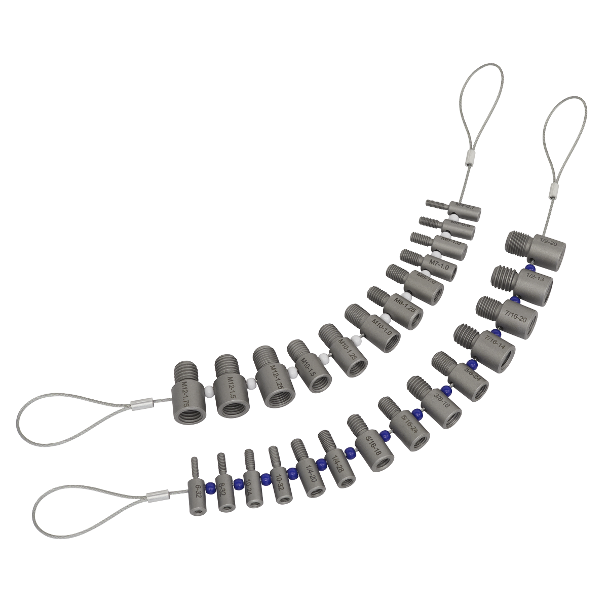 Sealey 26-Piece Thread Checker Nut/Bolt Checker Imperial/Metric AK70NBC
