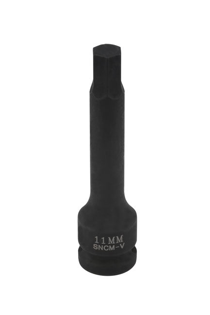 LASER 8234 Impact Socket Bit 1/2" Drive 11mm Hex 100mm Long Chrome-Nickel Steel