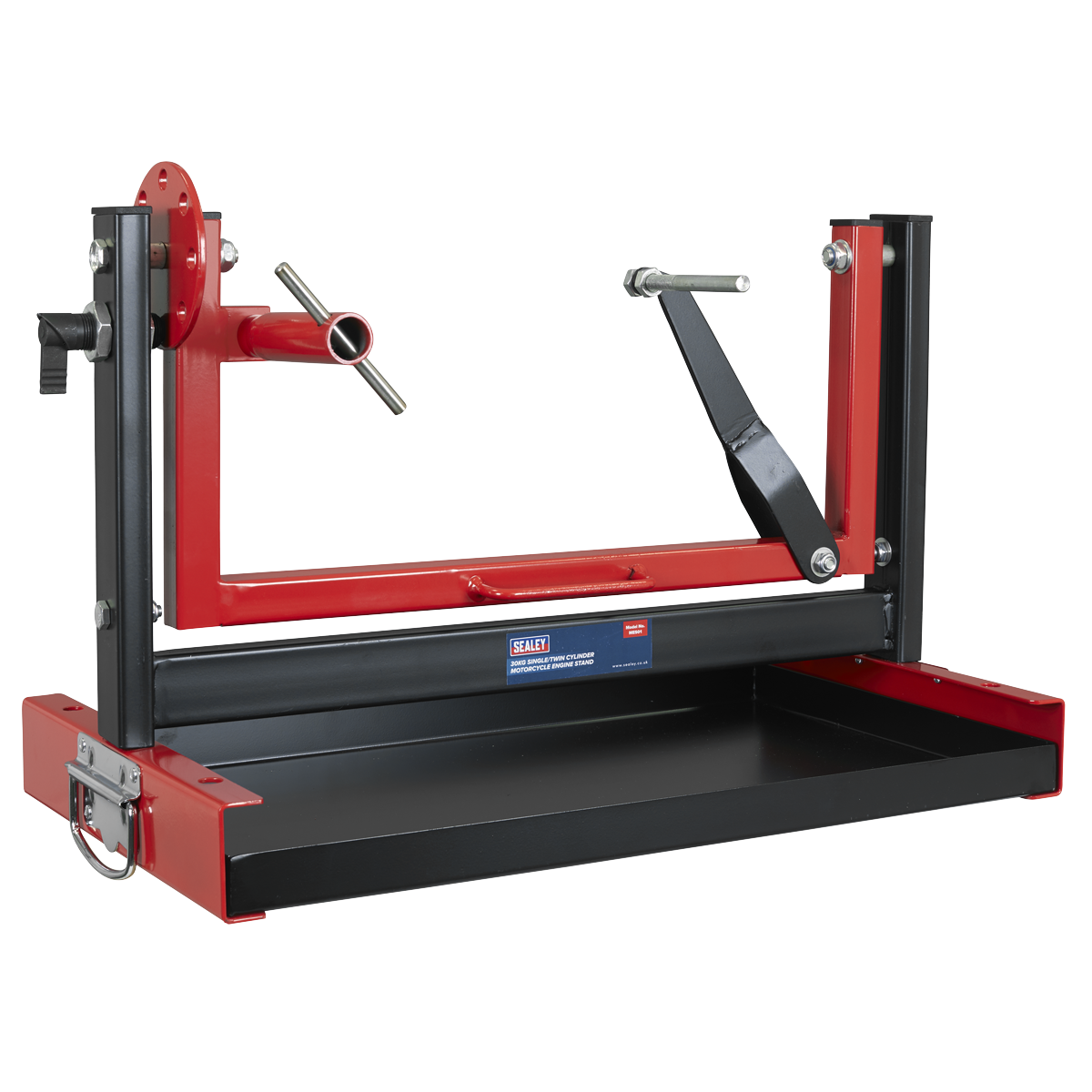 Sealey Single/Twin Cylinder Motorcycle Engine Stand 30kg - Red/Black MES01