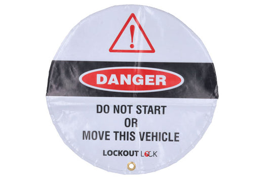 LASER 8246 Steering Wheel Lockout Cover 500mm Warning Message Metal Grommet