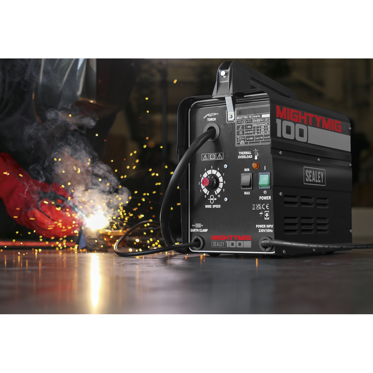 Sealey Professional No-Gas MIG Welder Ready-To-Go 100Amp 230V MIGHTYMIG100