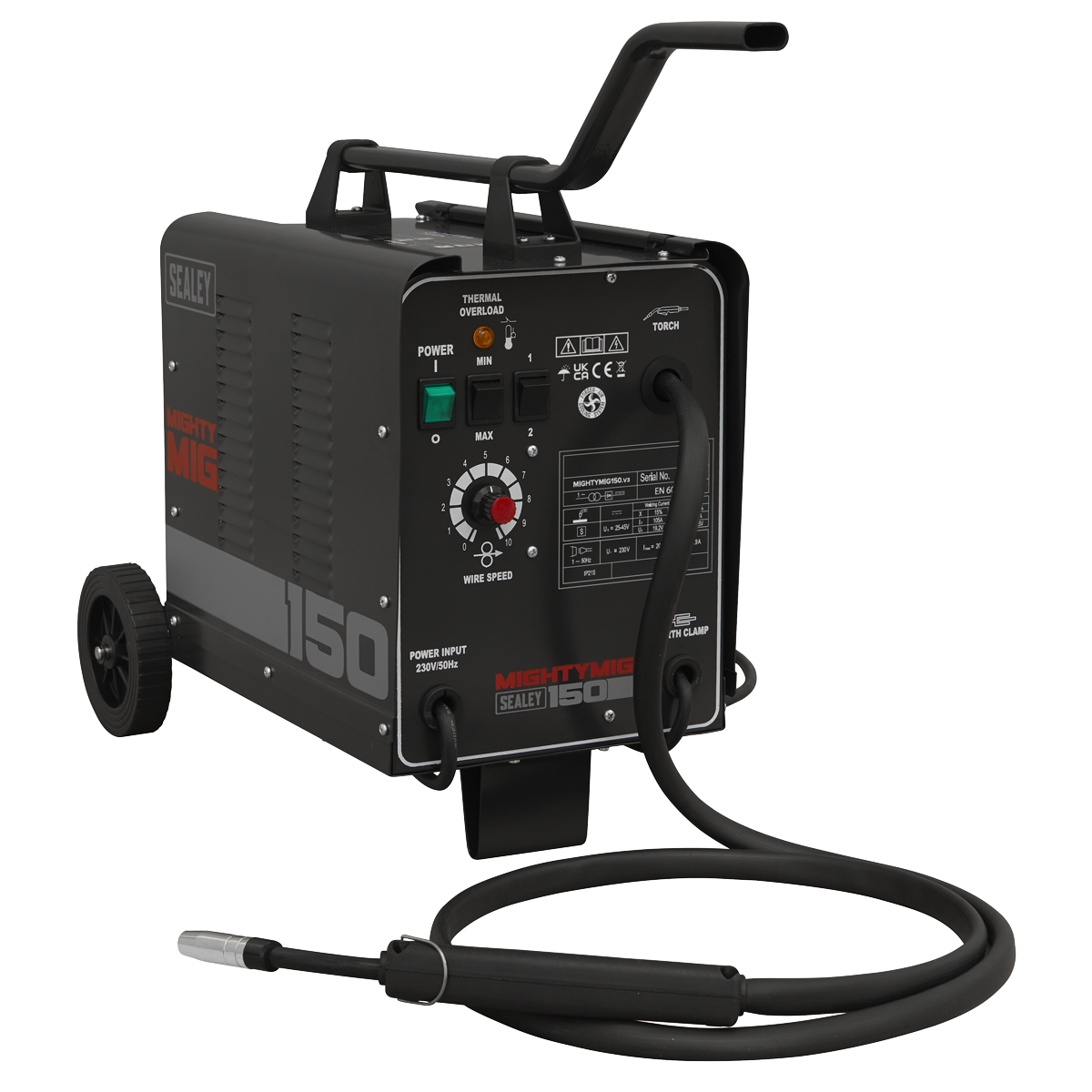 Sealey Professional Gas/No-Gas MIG Welder Ready-To-Go 150Amp 230V MIGHTYMIG150