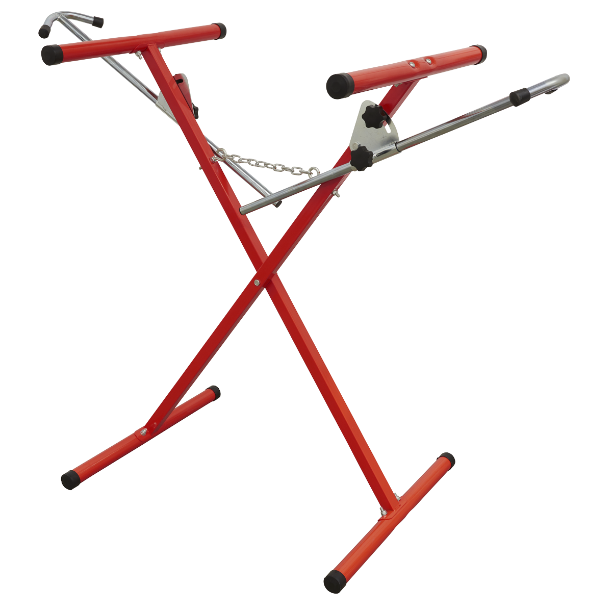 Sealey Folding Bumper/Panel Stand With Adjustable Stand Width Red/Silver MK54