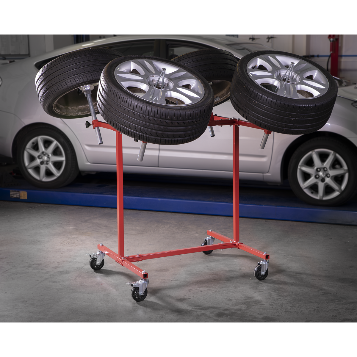 Sealey Alloy Wheel Painting/Repair Stand Heavy Duty - 4 Wheel Capacity MK71