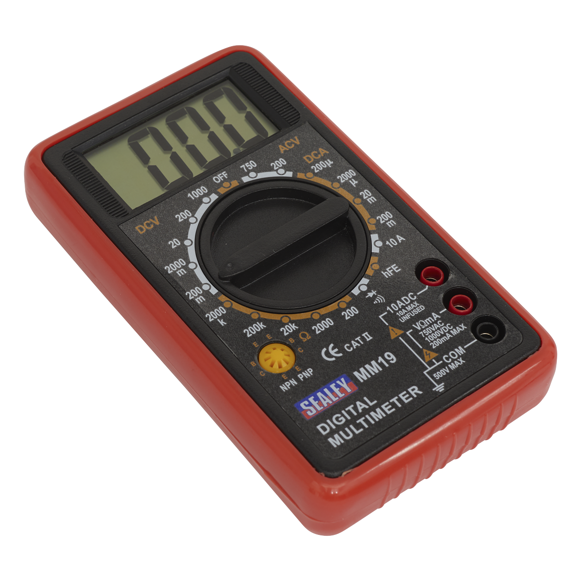 Sealey Digital Multimeter 6 Function With Easy-To-Read LCD Display MM19