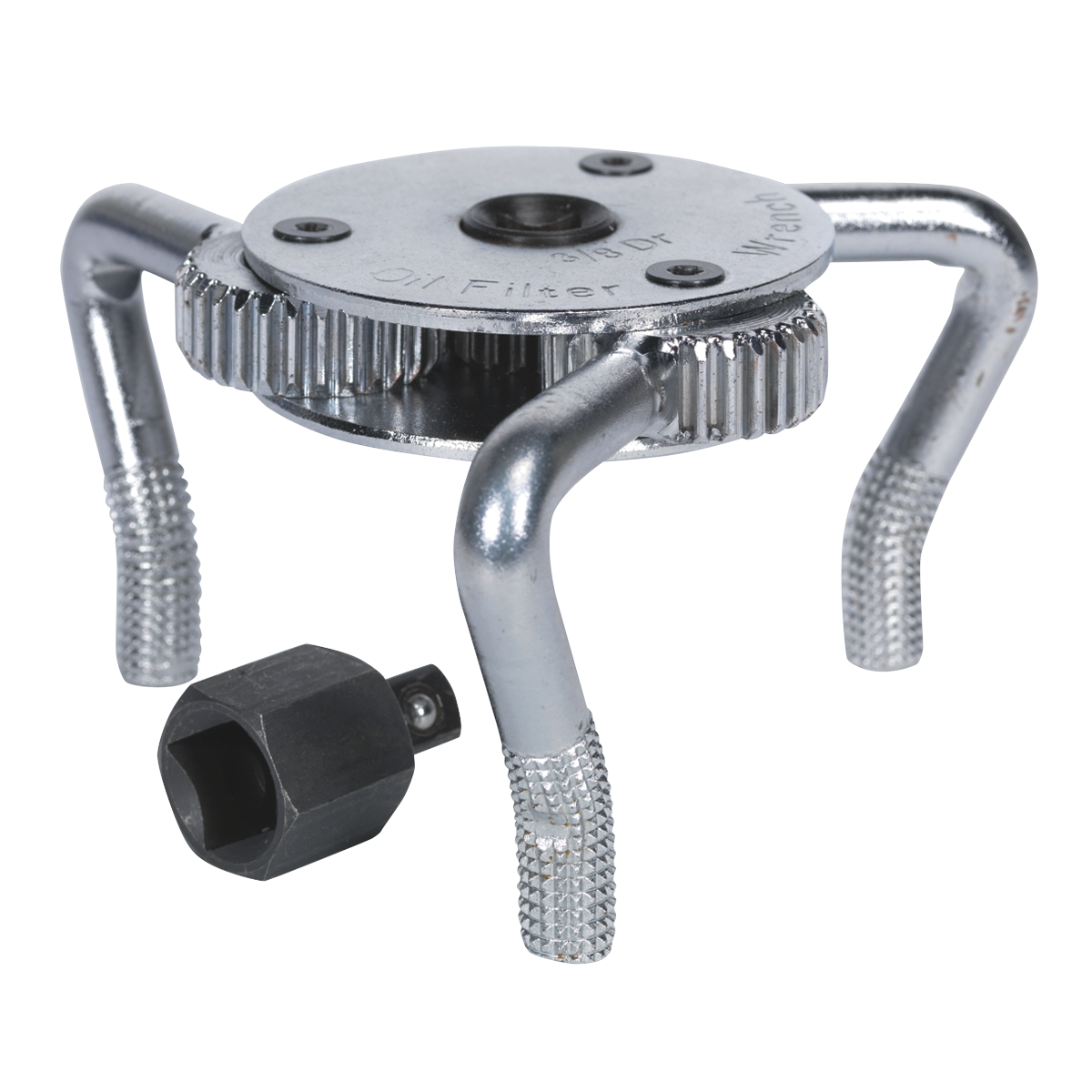 Sealey Oil Filter Claw Wrench Ø43-102mm With 3/8" & 1/2" Square Drive MS004