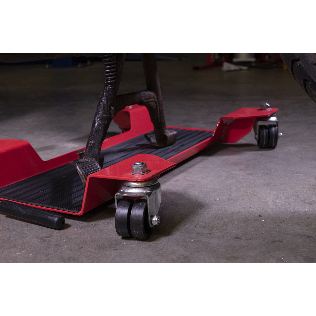 Sealey Motorcycle Centre Stand Moving Dolly With Anti-Slip Rubber Pad MS0651