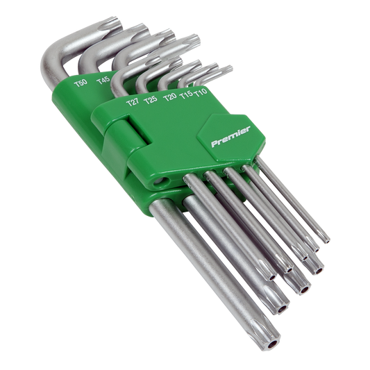 Sealey Security TRX-Star Key Chrome Vanadium Steel Set 9 Pieces Long AK7162