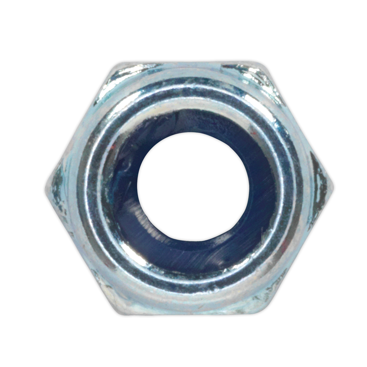Sealey Nylon Lock Nut M5 Zinc Plated DIN 982 With Bag Pack of 100 Silver NLN5