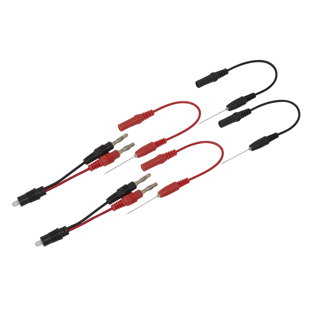 Sealey Noid Light Test Lead Set With Universal Fine Probe Pins 6 Pieces NLTS01