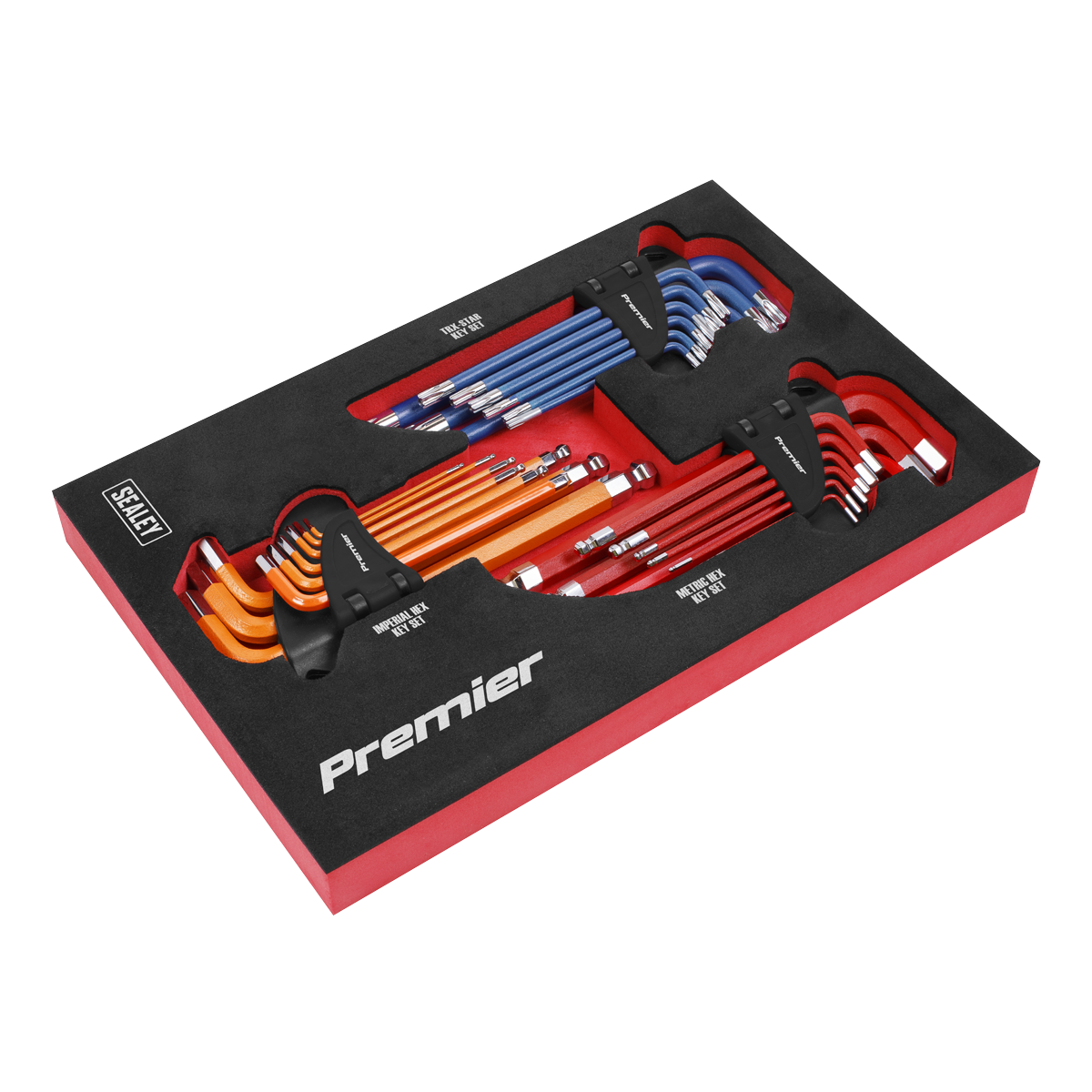 Sealey Master Hex Key Set 27 Pieces Anti Slip Coating EVA Storage Tray AK7179