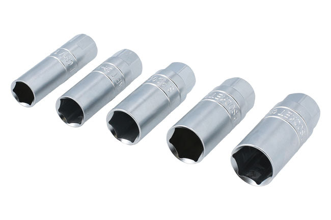 LASER 8292 5Pcs Spark Plug Socket Thin Wall Set 3/8" Drive Chrome Vanadium Steel