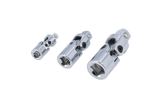 LASER 8299 Universal Joint Set Spring Loaded Chrome Vanadium Steel 3-Piece