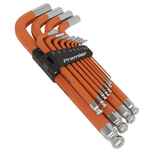 Sealey Anti-Slip Imperial Jumbo Ball-End Hex Key Set 13 Pieces 1/8" Tool AK71870