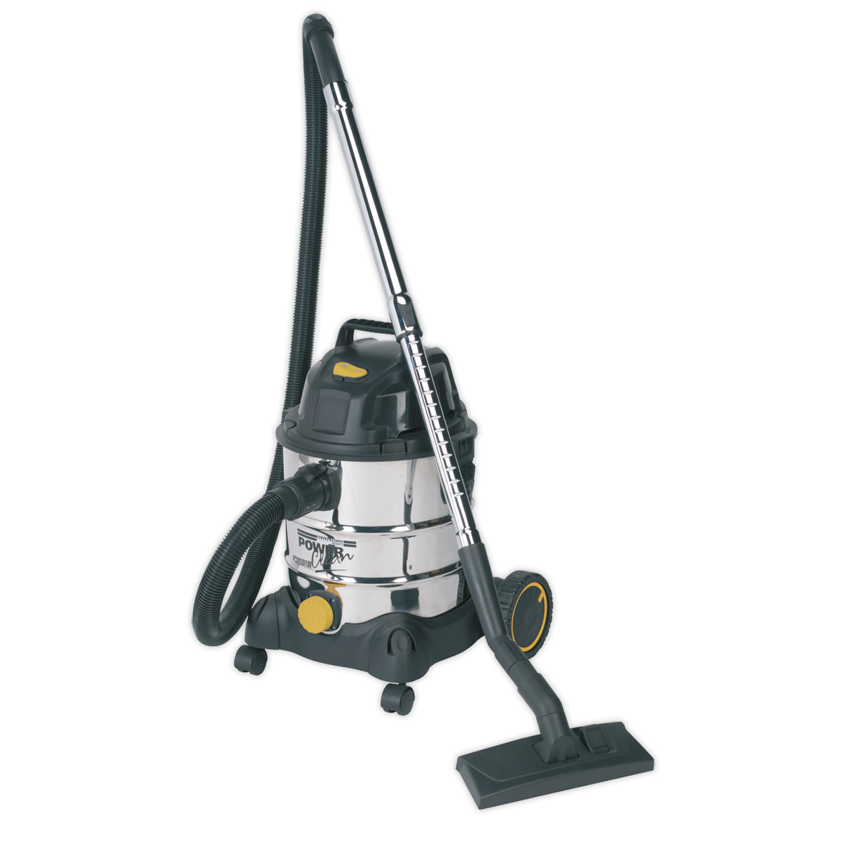 Sealey 110V 1250W Vacuum Cleaner Wet & Dry 20L Stainless Bin PC200SD110V
