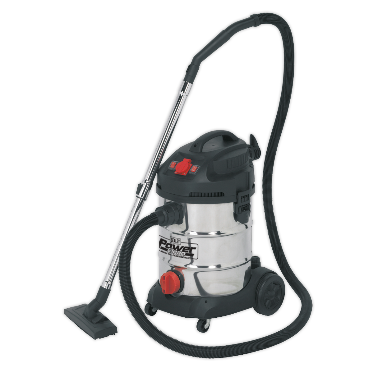 Sealey 230V Vacuum Cleaner Industrial 30L Stainless Bin Auto Start PC300SDAUTO