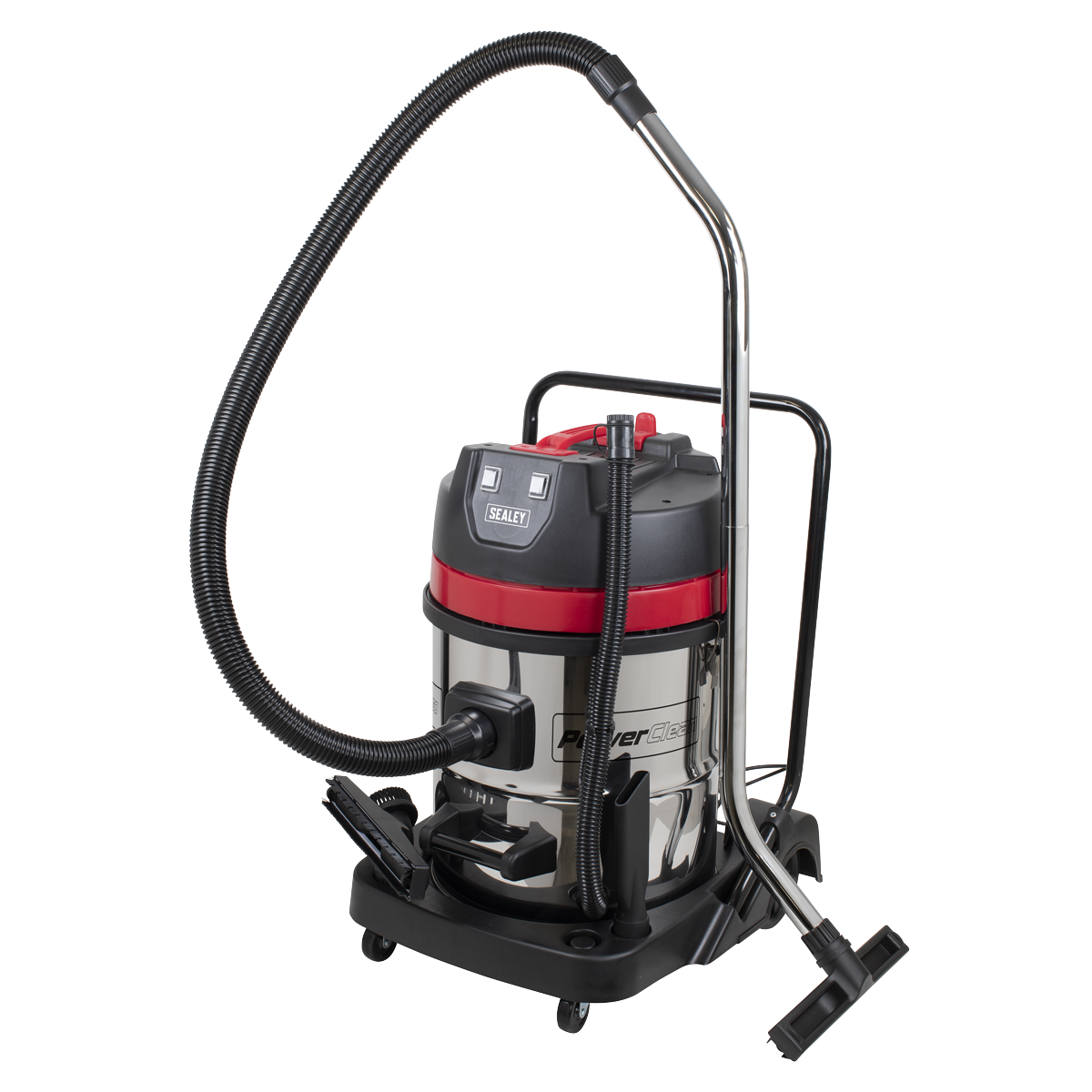 Sealey Vacuum Cleaner Wet & Dry 60 Litres Stainless Drum 1600W/230V PC460