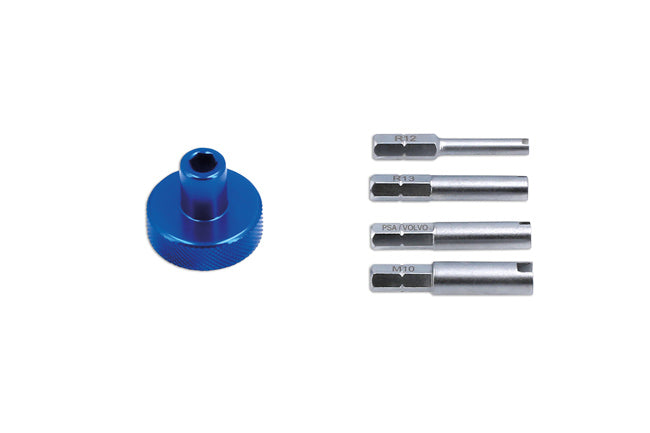 LASER 8310 Air Conditioning Valve Core Tool Set 4pc Magnetic Holder Knurled Grip