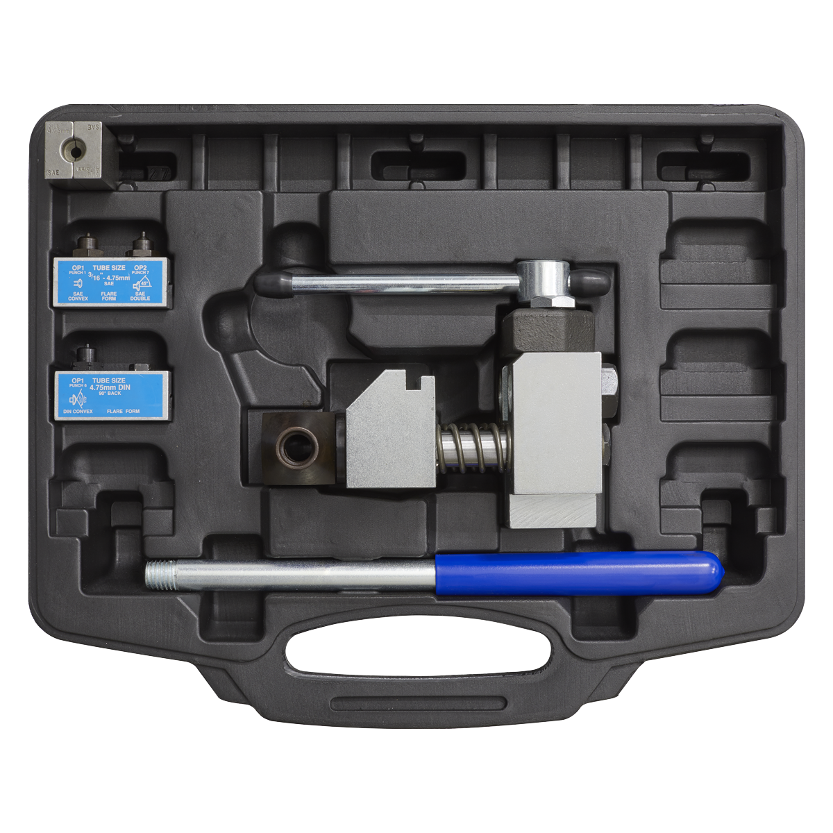 Sealey Automotive Pipe Flaring Kit 3/16in SAE 4.75mm SAE & DIN Tool PFT/02