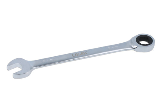 LASER 8312 Ratchet Ring Spanner 21mm Spanner Size Chrome Vanadium Steel