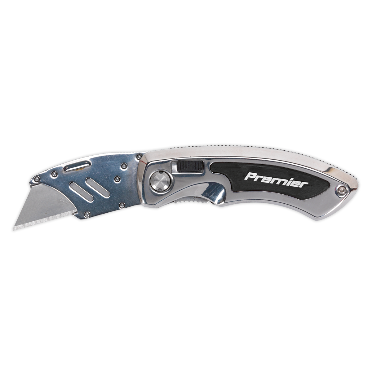 Sealey Locking Pocket Knife With Quick Change Blade Spring Loaded Silver PK23