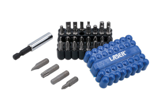 LASER 8316 Power Bits Set 33pc JIS Phillips Flat Hex Star Chrome Vanadium