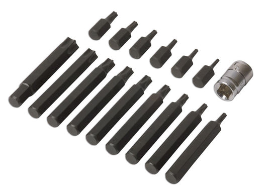 LASER 2783 33Pcs Screwdriver Mixed Bit Set Star Hex Flat PzDrive CRV Steel