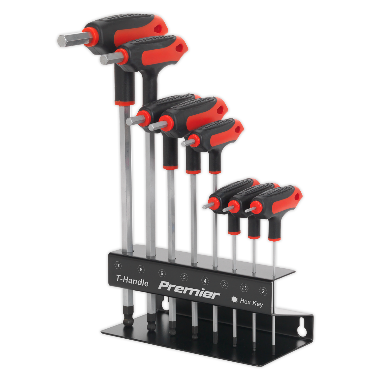 Sealey Ball-End Hex Key Set 8 Pcs T-Handle Metric Daily Professional Use AK7195