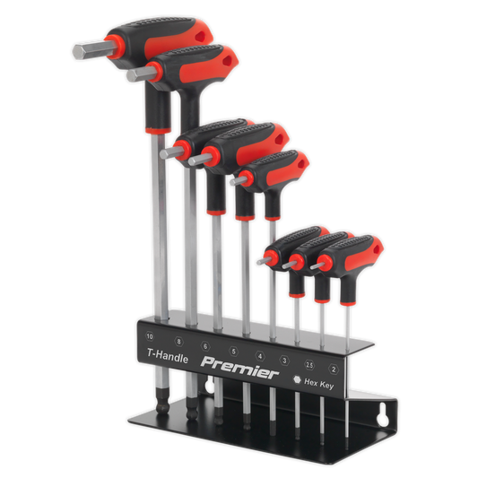 Sealey Ball-End Hex Key Set 8 Pcs T-Handle Metric Daily Professional Use AK7195