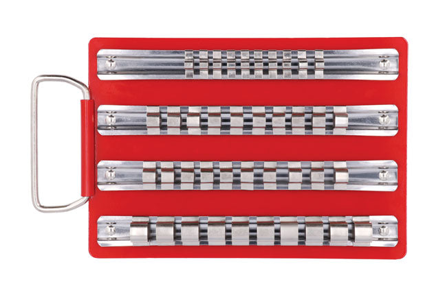 LASER 2789 Socket Rail Tray Steel Storage Rack Holds 40 Sockets in Tray