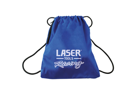 LASER 8335 LTR Racing Drawstring Backpack Gym Bag Sports Travel Black Blue