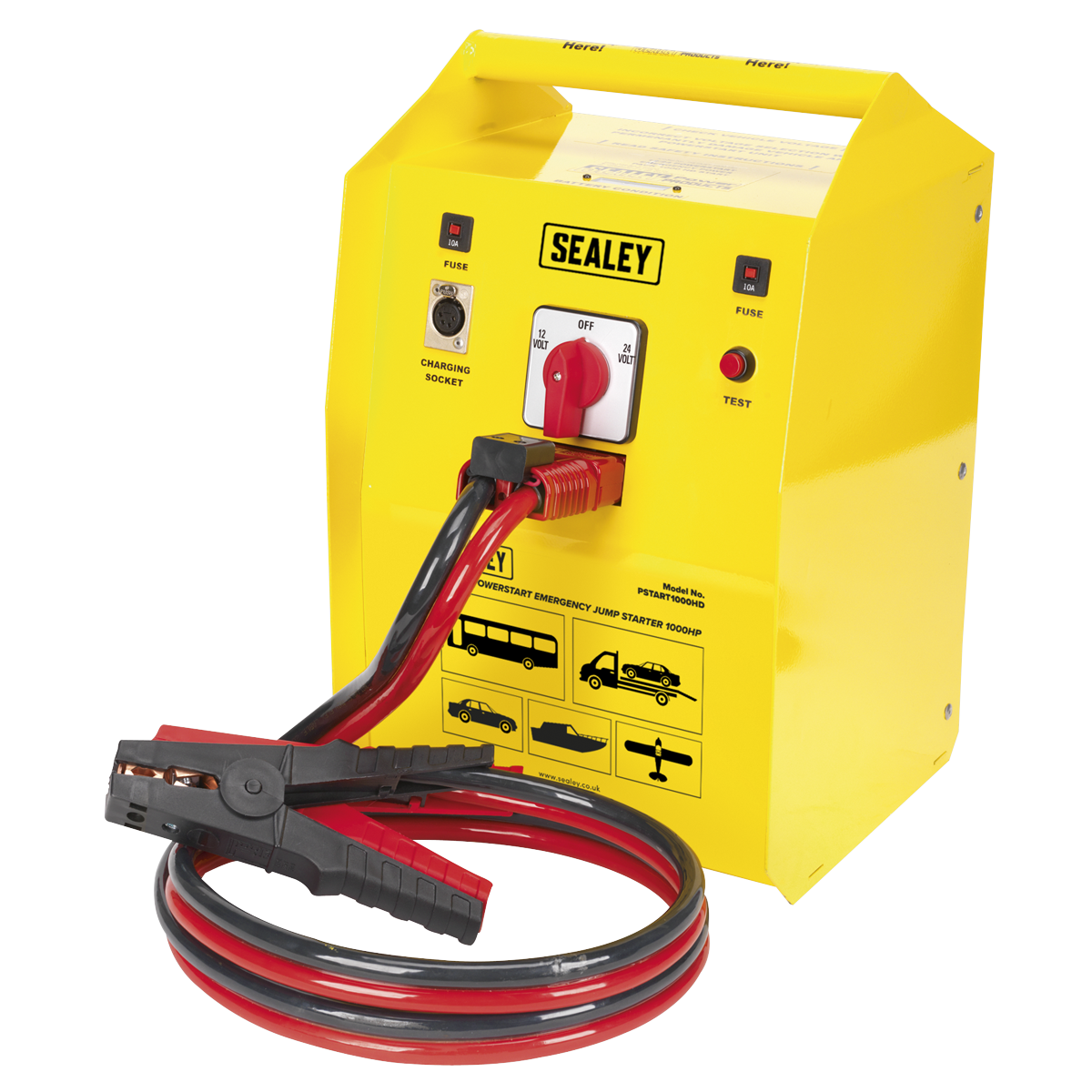 Sealey 12V 24V PowerStart Emergency Jump Starter 1000HP Heavy Duty PSTART1000HD