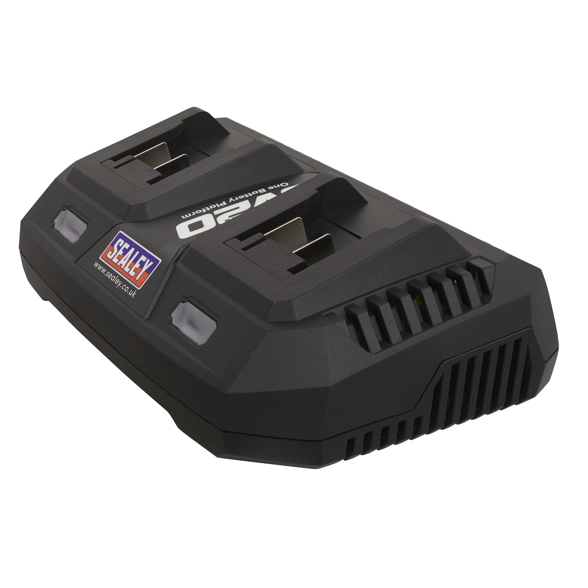 Sealey Battery Charger Mains Dual 20V SV20 Series Li-Ion LED Indicator CP20VMC2