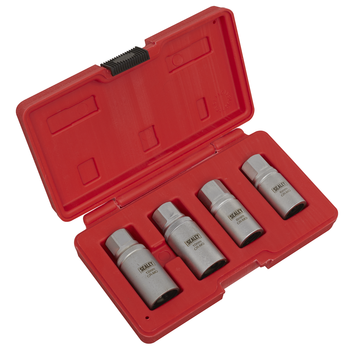 Sealey Stud Extractor Set Chrome Plated 4 Pieces 1/2" Square Drive Metric AK723
