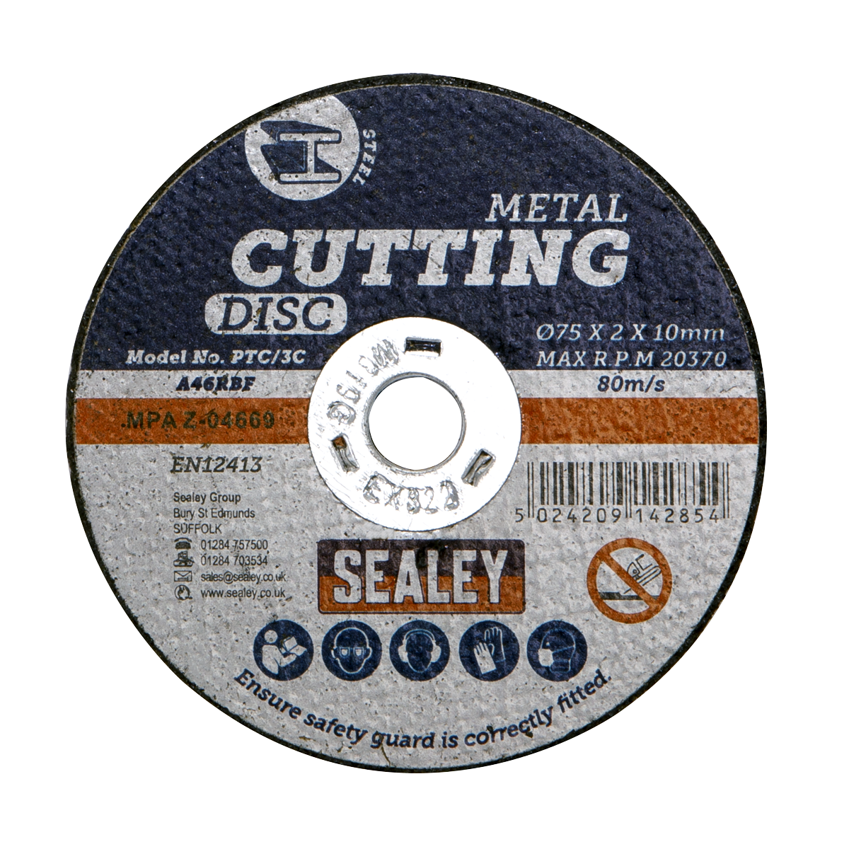 Sealey General Purpose Cutting Disc For Power Tools Ø75 x 2mm Ø10mm Bore PTC/3C
