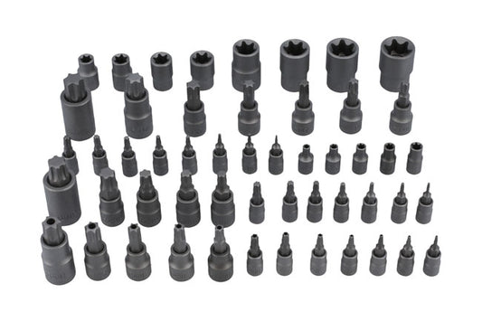 LASER 8349 Master Torx Socket & Bit Set 52pc 1/4" 3/8" 1/2" Inches Drive Ch-V
