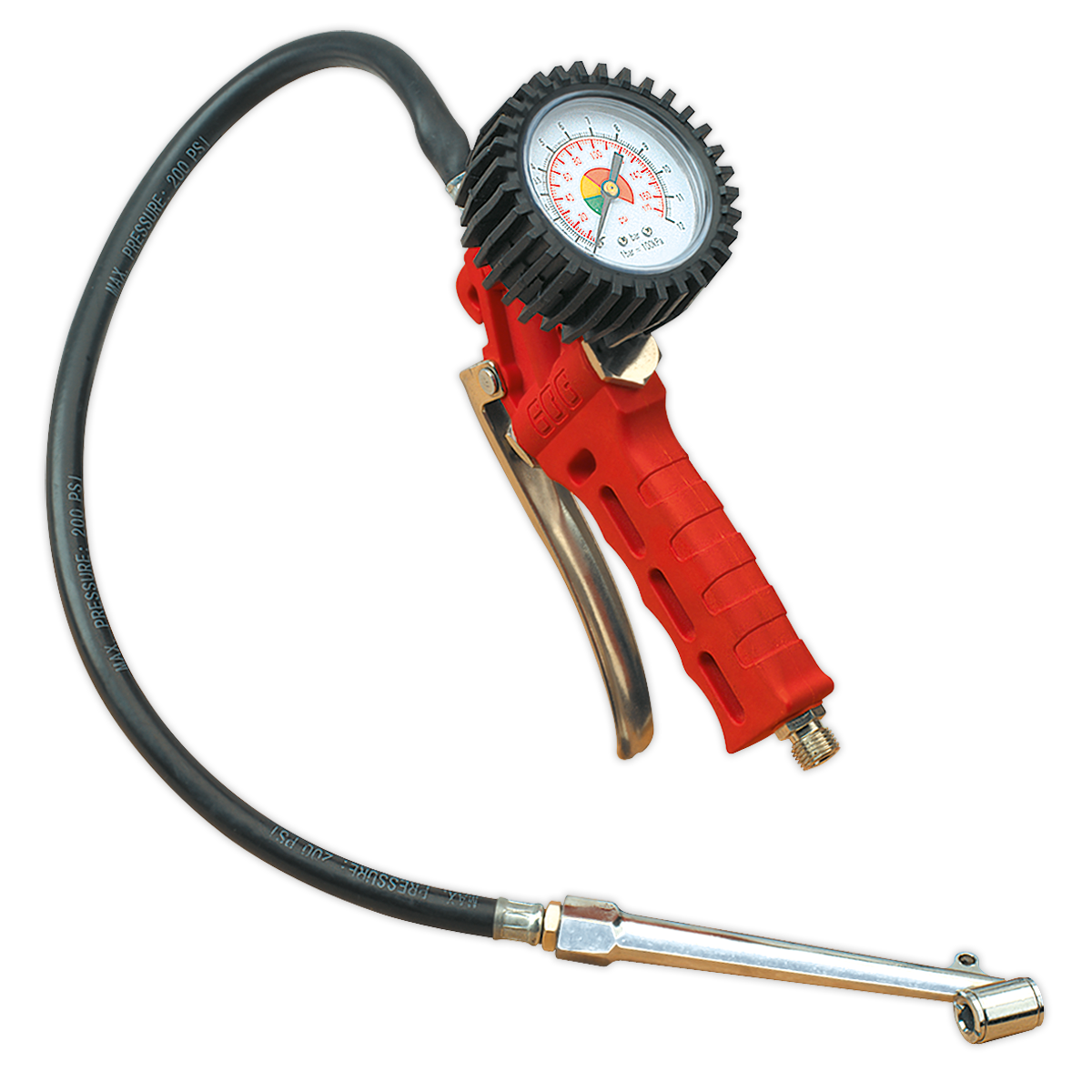 Sealey Tyre Inflator With Twin Push-On Connector 1/4" BSP 12 Bar 175 PSI SA9312