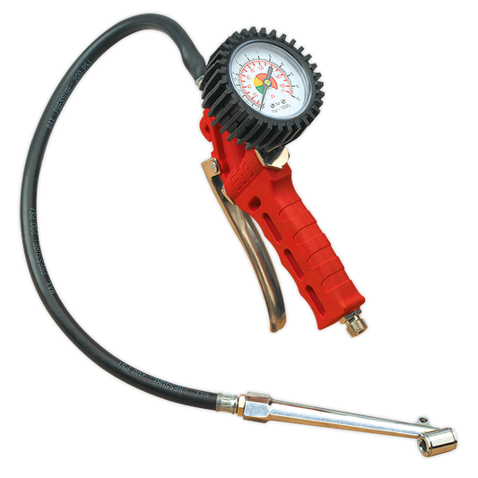 Sealey Tyre Inflator With Twin Push-On Connector 1/4" BSP 12 Bar 175 PSI SA9312