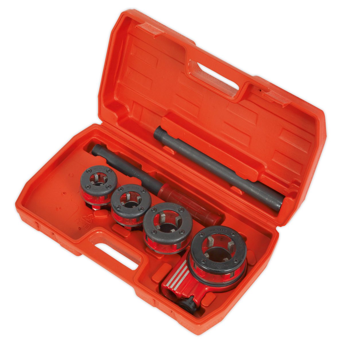 Sealey 1/2"-1-1/4" BSPT Pipe Threading Kit With 4 Tool-Steel Cutting Bits PTK991
