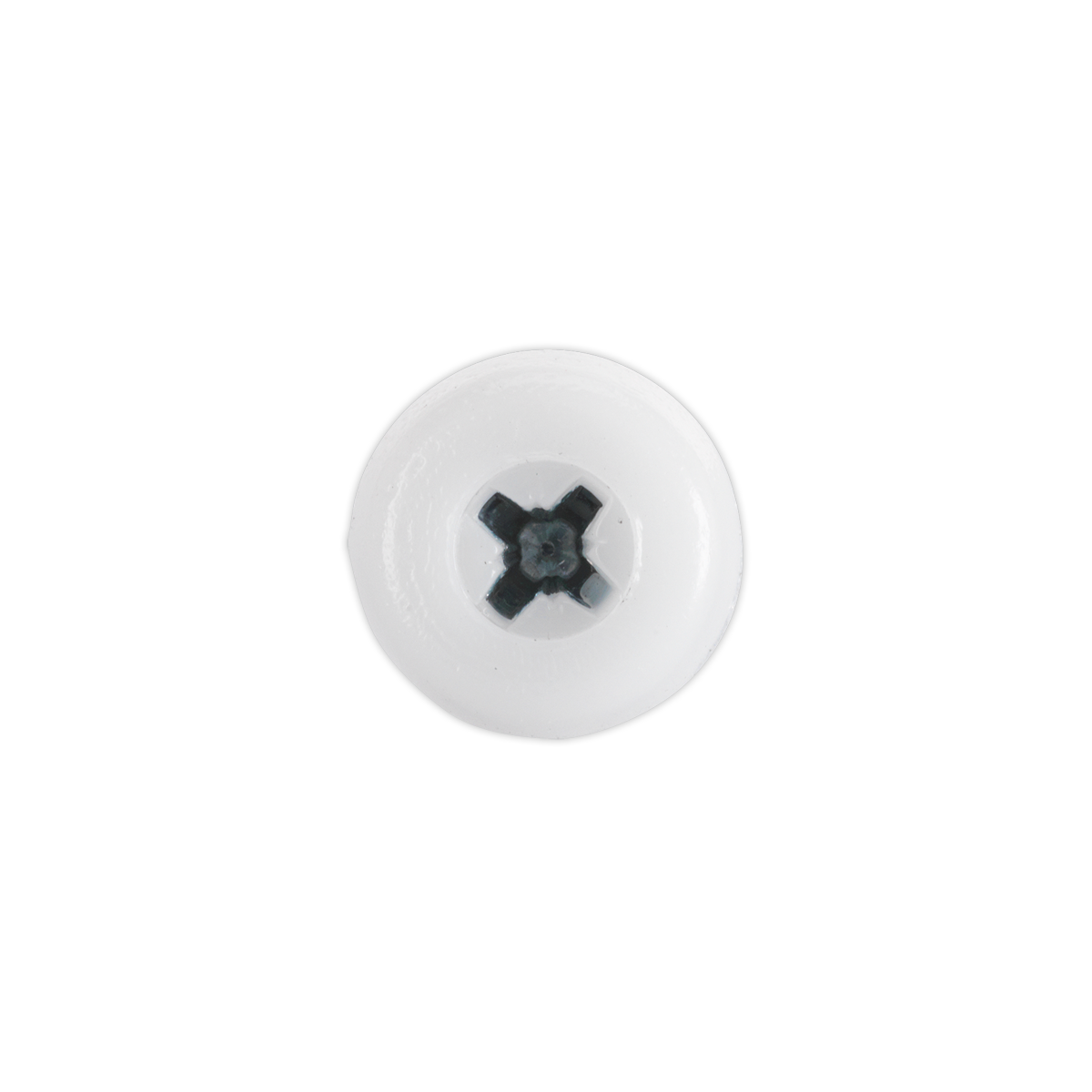 Sealey Number Plate Screw Plastic Enclosed Head 4.8 x 24mm White Pack of 50