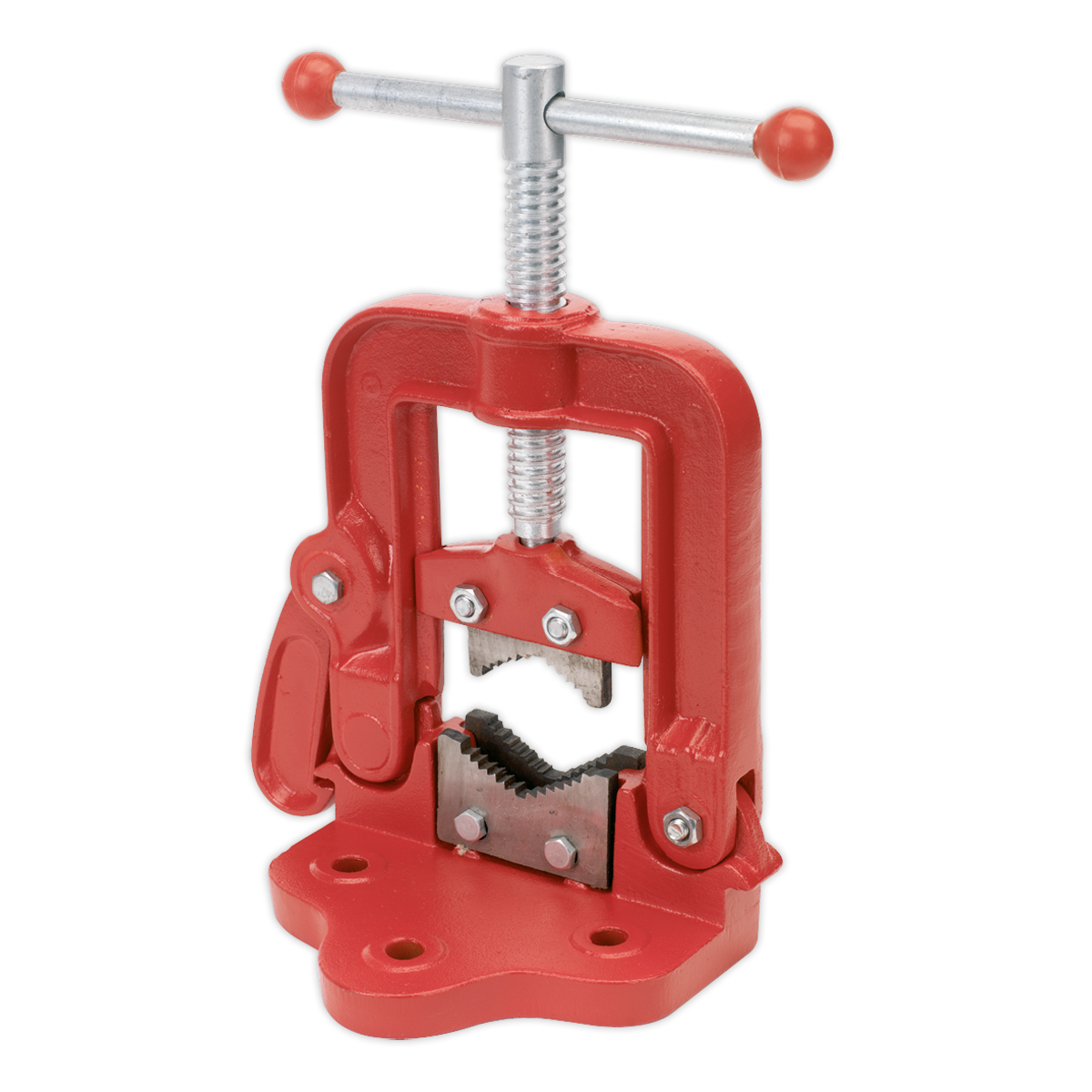 Sealey 85mm Bench Mounting Pipe Vice Hinged Design Ø10-85mm - Red PV63B