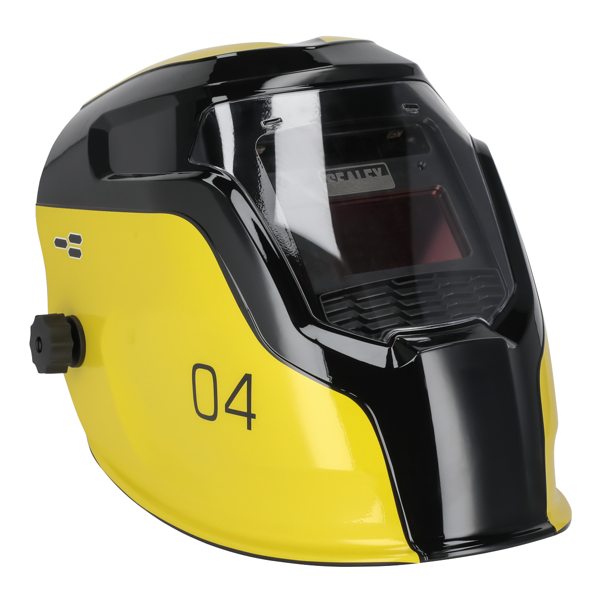 Sealey Protection Yellow Auto Darkening Welding Safety Helmet Shade 9-13 PWH4
