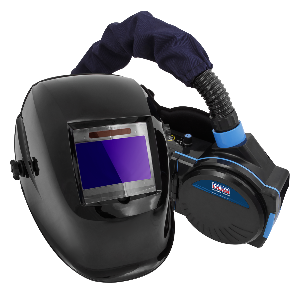 Sealey Auto Darkening Welding Helmet Powered Air Purifying Respirator PWH616