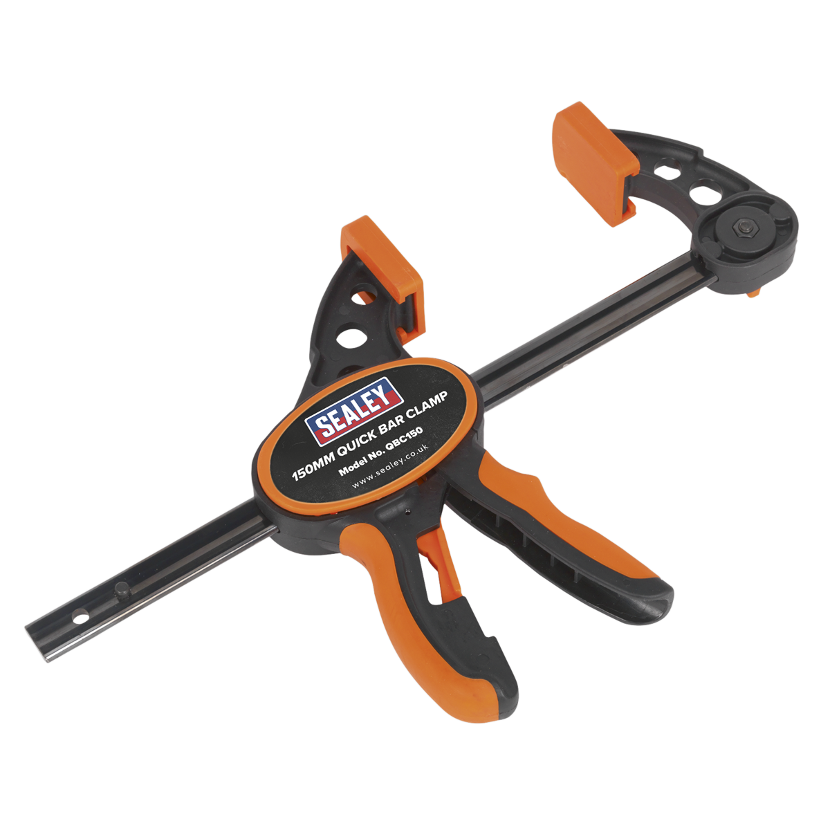 Sealey Heavy Duty Quick Bar Clamp With Textured TPR Grip - 150mm QBC150